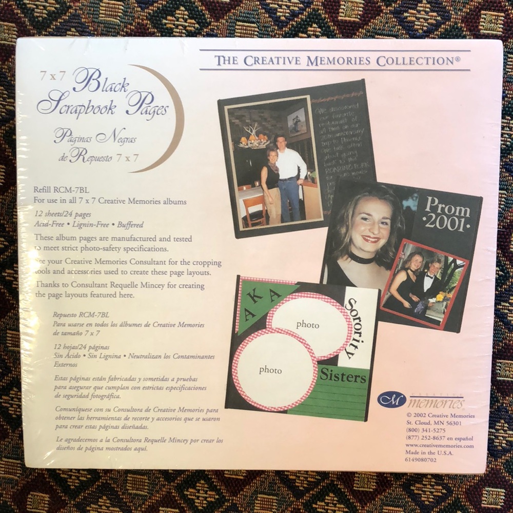 4 new packs Creative Memories 7x7 scrapbook page…
